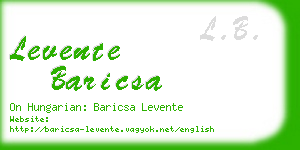 levente baricsa business card